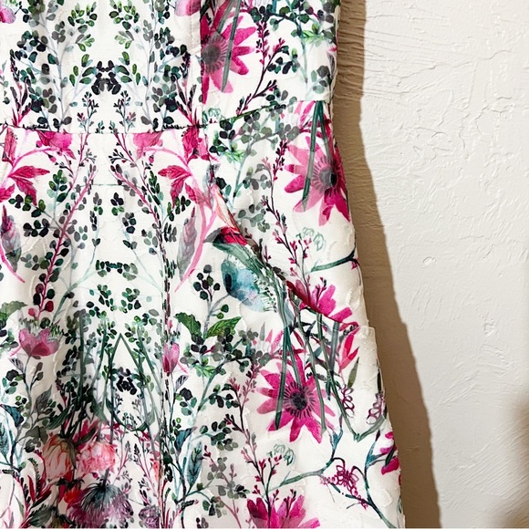 Ted Baker London Gaea Floral Fit and Flare Dress Sz 2-4 - Picture 6 of 8